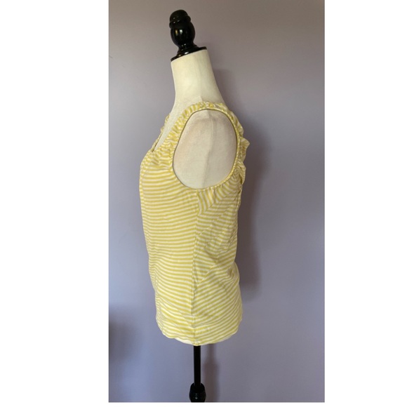 Anthropologie PILCRO AND THE LETTERPRESS Yellow White Striped Tank Top - Picture 4 of 4